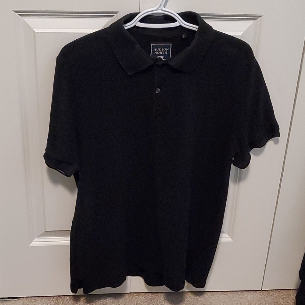 Hudson North Mens Black Polo Shirt- Large